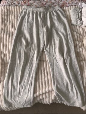 Aeropostale Light Gray Straight Leg Sweatpants